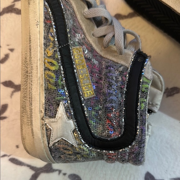 Golden Goose slide rainbow high top sneakers size 40 - Picture 5 of 16